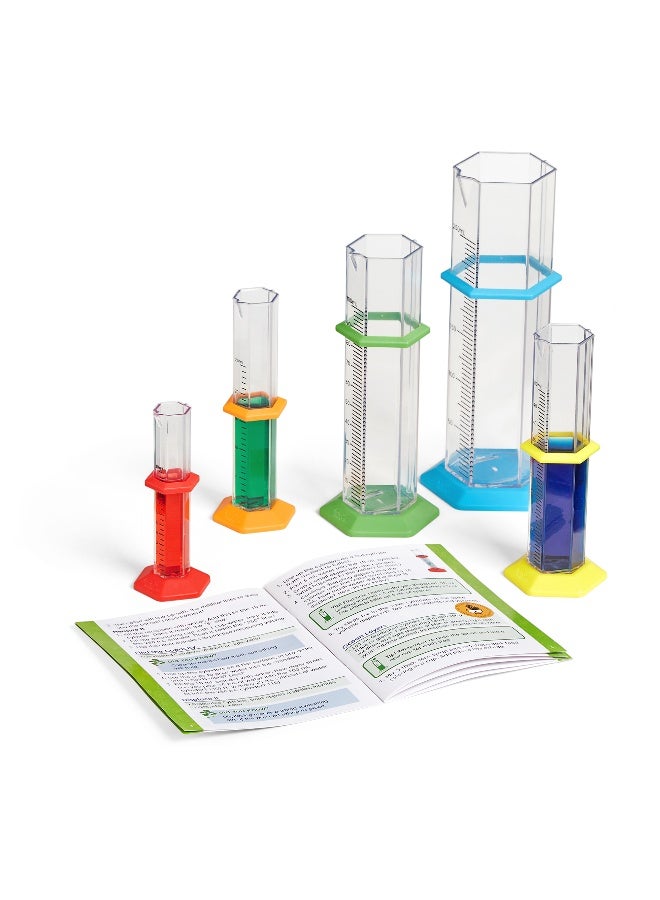 ليرننج ريسورسز مجموعة أسطوانات العلوم المتدرجة للمبتدئين من Learning Resources، مجموعة قياس مكونة من 15 قطعة للأطفال، تعلم عملي في مجالات العلوم والتكنولوجيا والهندسة والرياضيات (STEM) والتعلم الحسي للأعمار من 3 سنوات فما فوق - Image 2
