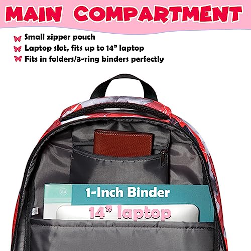 BLUEFAIRY Kids Backpack with Lunch Box for Boys Girls Elementary Middle School BookBags for Teens Childs Back to School Travel Gifts Large Campartments Padded Straps Sleeve Camo Red - Image 4
