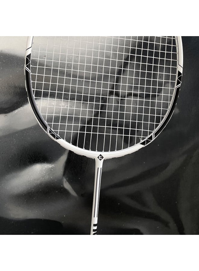 Kumpoo Badminton Racket, Full Carbon Ultra-light, Suitable For Beginners' Training, Versatile For Attack And Defense, Finished Racket, Xunfeng Kd882 White - Image 1
