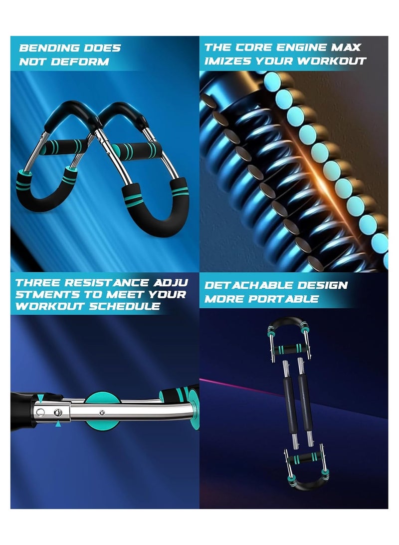 Soofam 2025 Pro Saker Twister Arm Trainer, 40-100lb Adjustable Power Twister Bar, Chest Shoulder Arm Workout Equipment, Portable Detachable Upper Body Fitness Machine for Home & Gym - Image 5