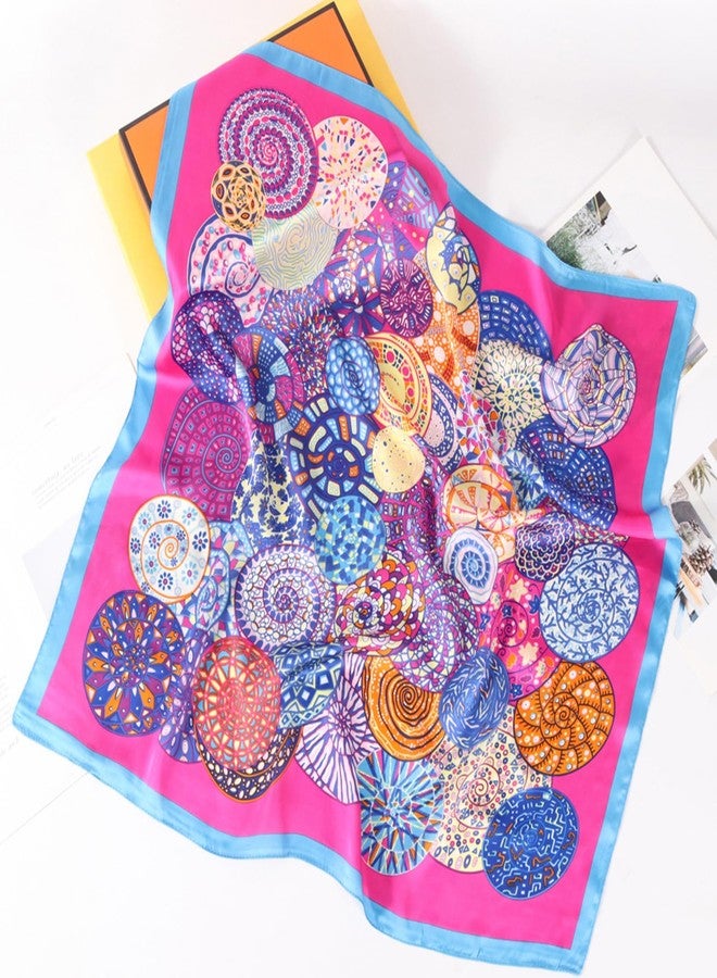 طوق رأس حريري من فيميت - أوشحة شعر من الساتان، طوق رأس مربع الشكل بطول 27.5 بوصة للنساء ذوات الشعر الأسود المجعد (النمط 31) - Image 4