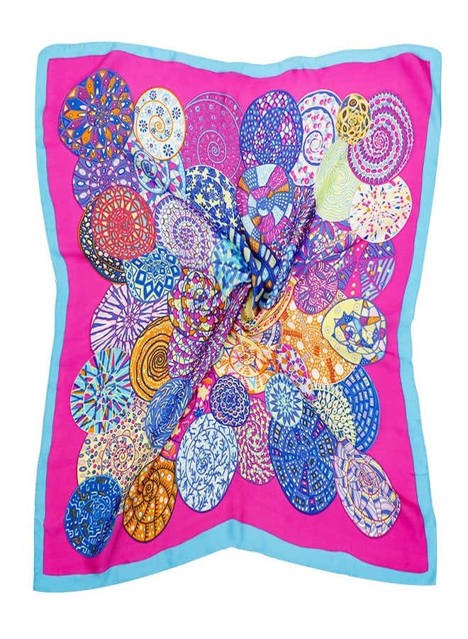 طوق رأس حريري من فيميت - أوشحة شعر من الساتان، طوق رأس مربع الشكل بطول 27.5 بوصة للنساء ذوات الشعر الأسود المجعد (النمط 31) - Image 5