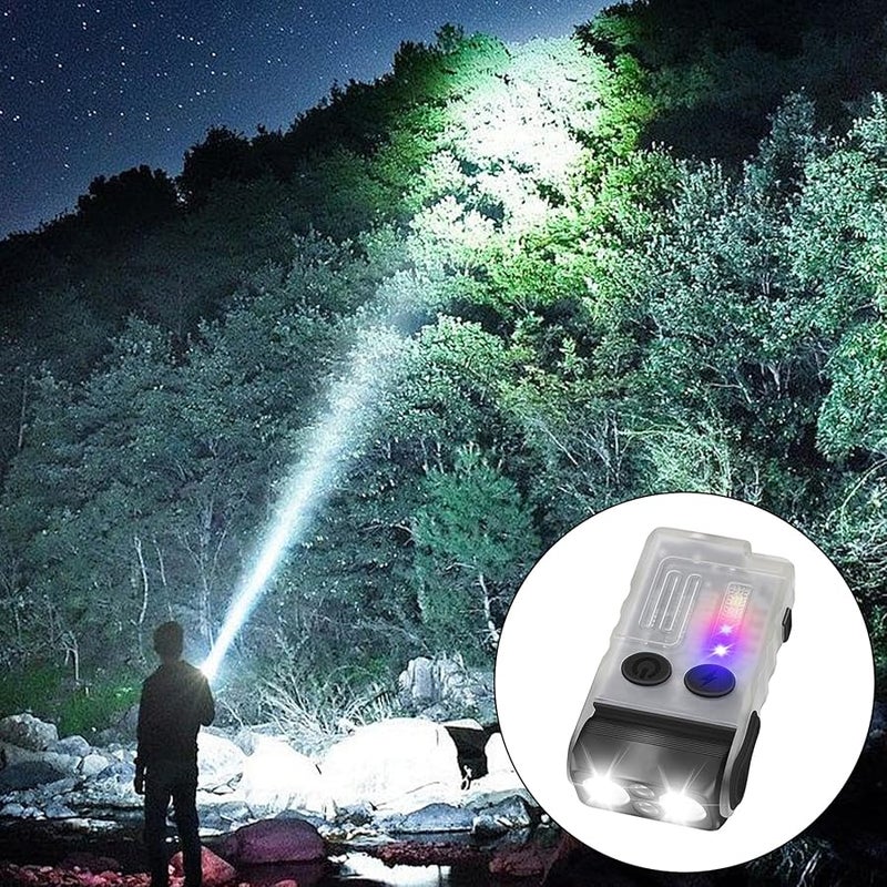 Red Light Black Flashlight Waterproof Outdoor LED Torch for Cycling Camping Handheld Bright Pocket Light - Image 3