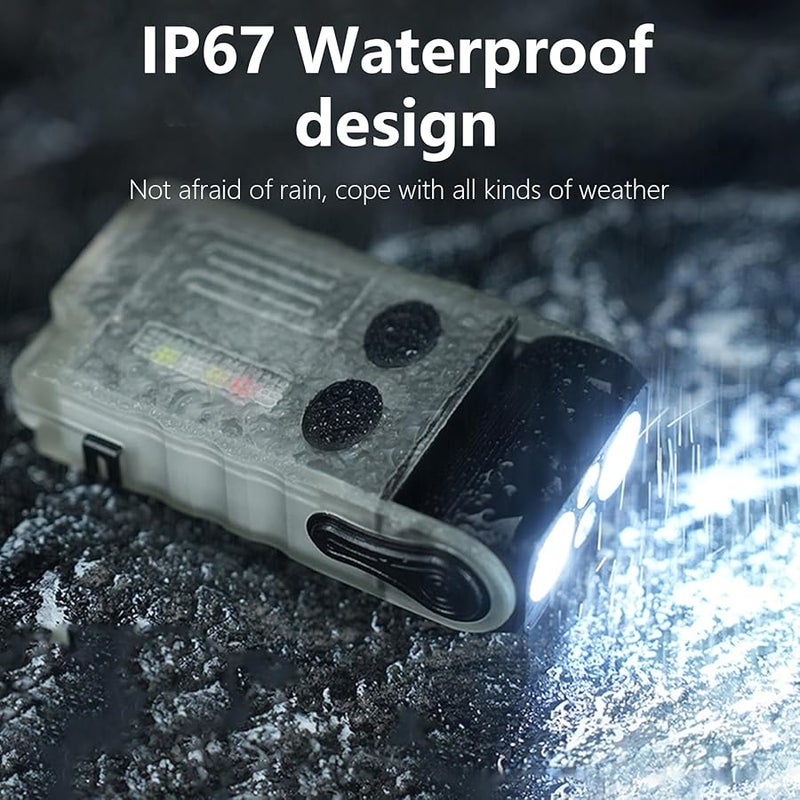 Red Light Black Flashlight Waterproof Outdoor LED Torch for Cycling Camping Handheld Bright Pocket Light - Image 5