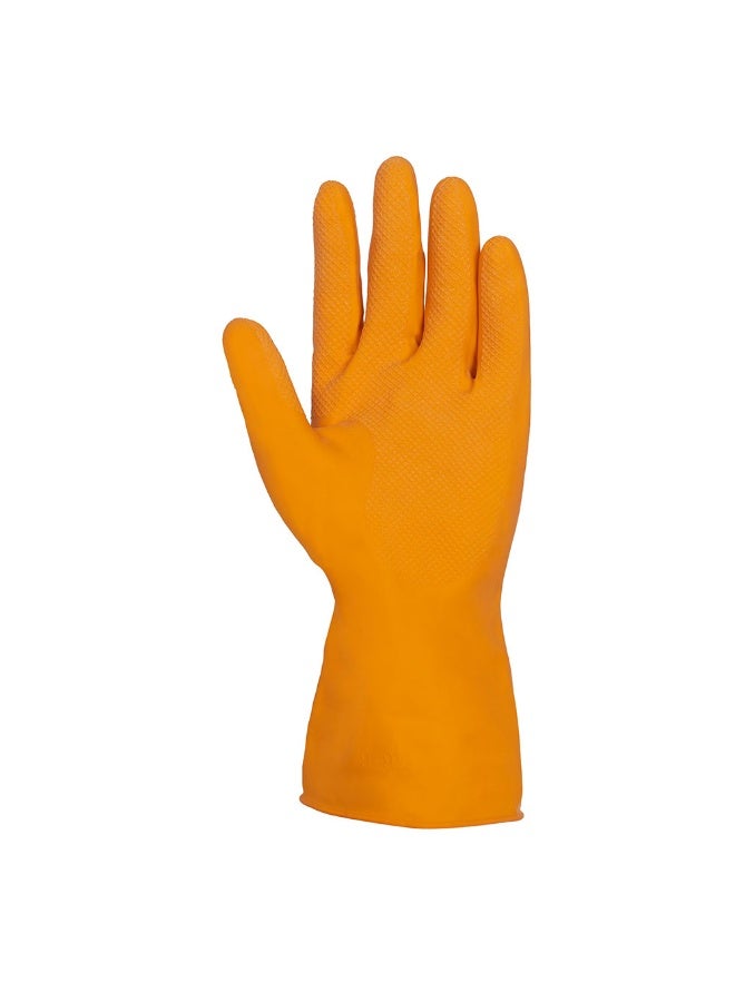 Vaultex Vaultex DRC Latex Rubber gloves Length 33CM Color Orange, Size L, 1Pair/Pack  - Image 2