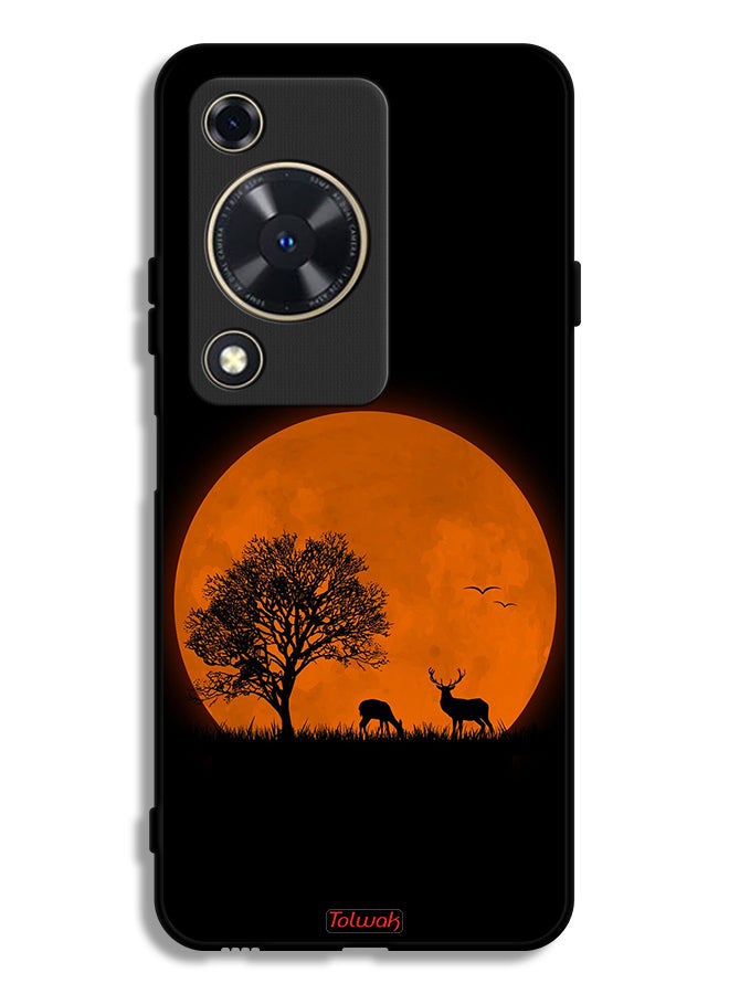 Tolwak Huawei Nova Y72S Protective Case Cover Evening Moon Art