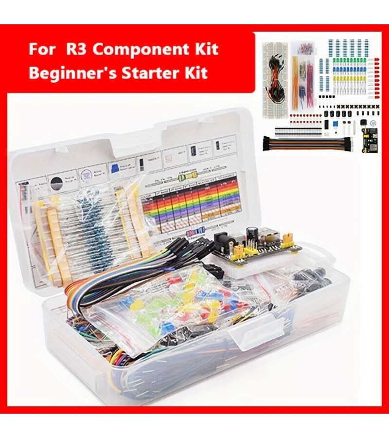 830 Holes MB-102 Breadboard Kit Power Module Jumper Wires DIY Electronics Enthusiast - Image 1