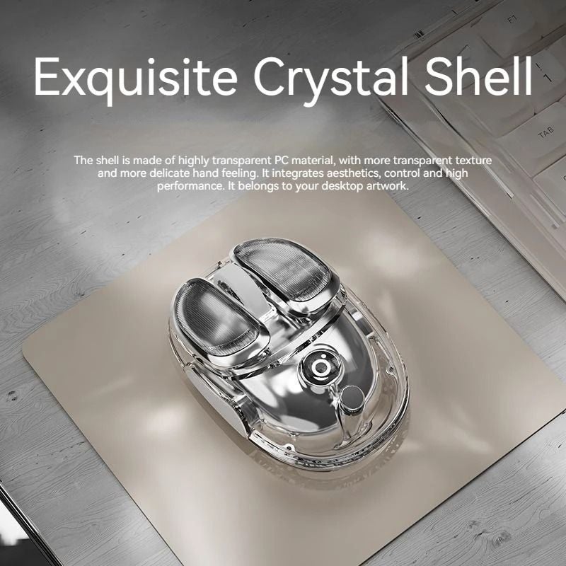Eweadn Q9 Wireless Transparent Bluetooth Mouse, Dual-Mode Design, Silent Operation, Transparent - Image 5