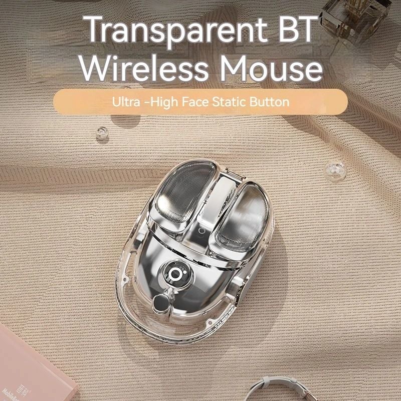 Eweadn Q9 Wireless Transparent Bluetooth Mouse, Dual-Mode Design, Silent Operation, Transparent - Image 3