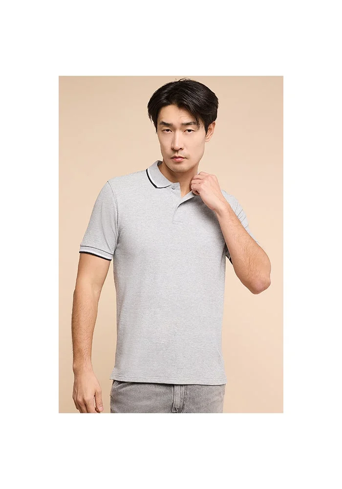 أر أند بي Contrast Trim Polo T-Shirt with Shirt Sleeves