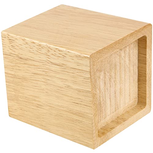 SINJEUN 4 Pack 4 Inch Solid Wood Bed Risers, Natural Square Wood Furniture Lifters, Wood Extenders Stilts for Table, Sofa, Armchairs, Cabinets - Image 4