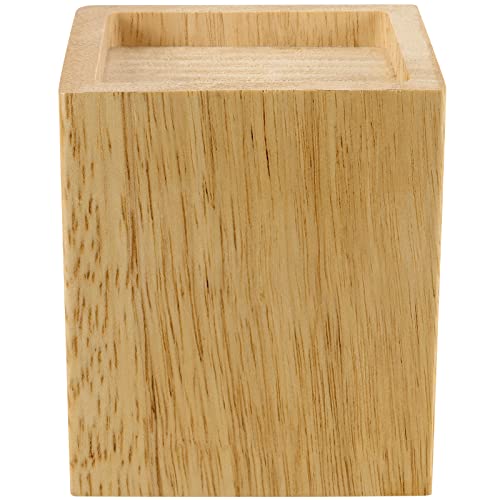 SINJEUN 4 Pack 4 Inch Solid Wood Bed Risers, Natural Square Wood Furniture Lifters, Wood Extenders Stilts for Table, Sofa, Armchairs, Cabinets - Image 5