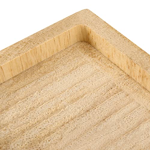 SINJEUN 4 Pack 4 Inch Solid Wood Bed Risers, Natural Square Wood Furniture Lifters, Wood Extenders Stilts for Table, Sofa, Armchairs, Cabinets - Image 3