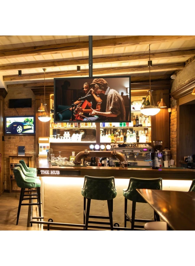 Ceiling TV Mount for 37–75 Inch Flat and Curved Screens – Adjustable Bracket for Flat or Sloped Ceilings, VESA Max 600x400mm, Supports up to 50kg - Image 4