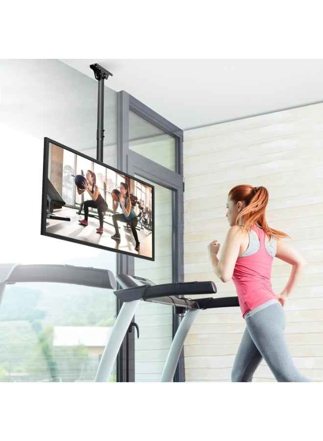 Ceiling TV Mount for 37–75 Inch Flat and Curved Screens – Adjustable Bracket for Flat or Sloped Ceilings, VESA Max 600x400mm, Supports up to 50kg - Image 3