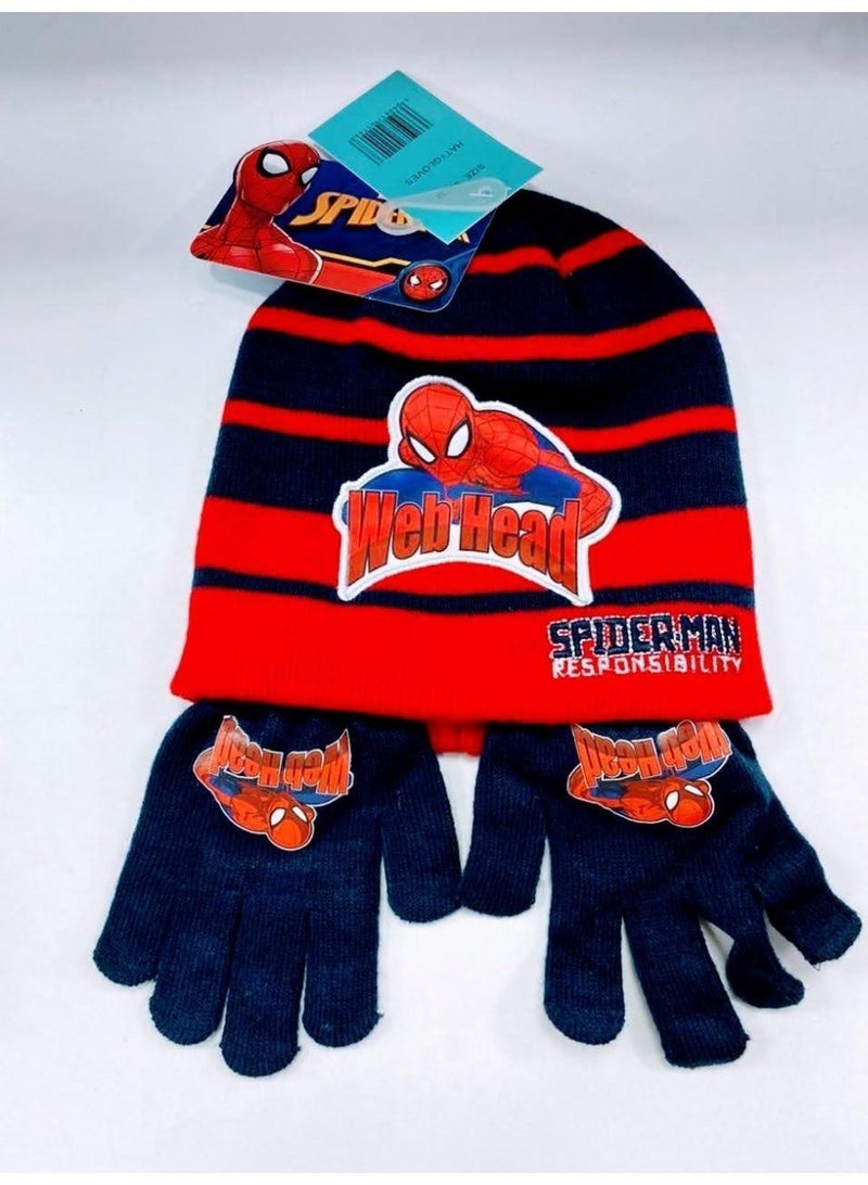 سبايدر مان طقم قبعة شتوية وقفازات ثلجية للأطفال من مارفل سبايدرمان، مكون من قطعتين، من كيدز تي في - Image 3