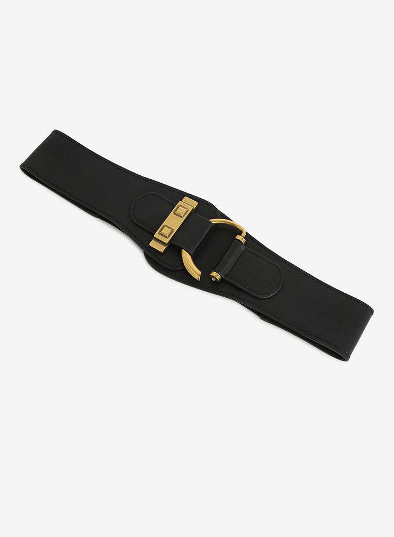 Haute Sauce Black Solid Waist Belt - Image 4