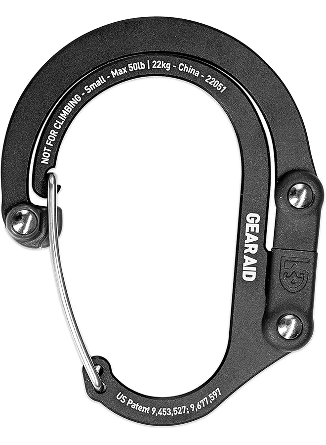 Gear Aid Heroclip (Small) Carabiner Gear Clip And Hook For Hanging Bags Purses Lanterns Strollers Tools Helmets Water Bottles And More - Image 1