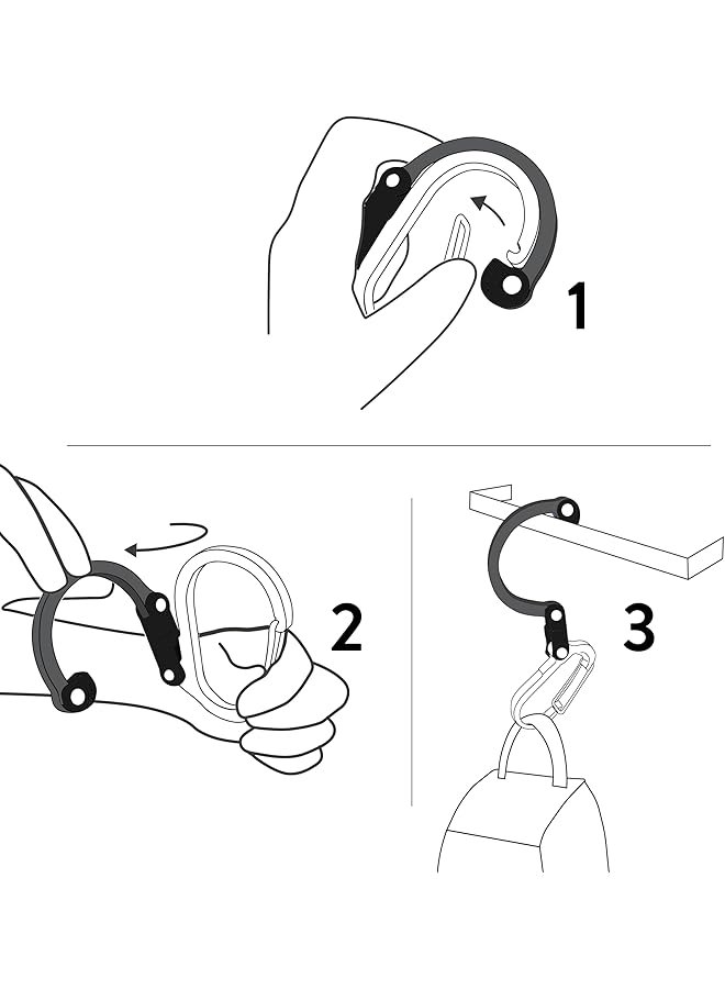 Gear Aid Heroclip (Small) Carabiner Gear Clip And Hook For Hanging Bags Purses Lanterns Strollers Tools Helmets Water Bottles And More - Image 4