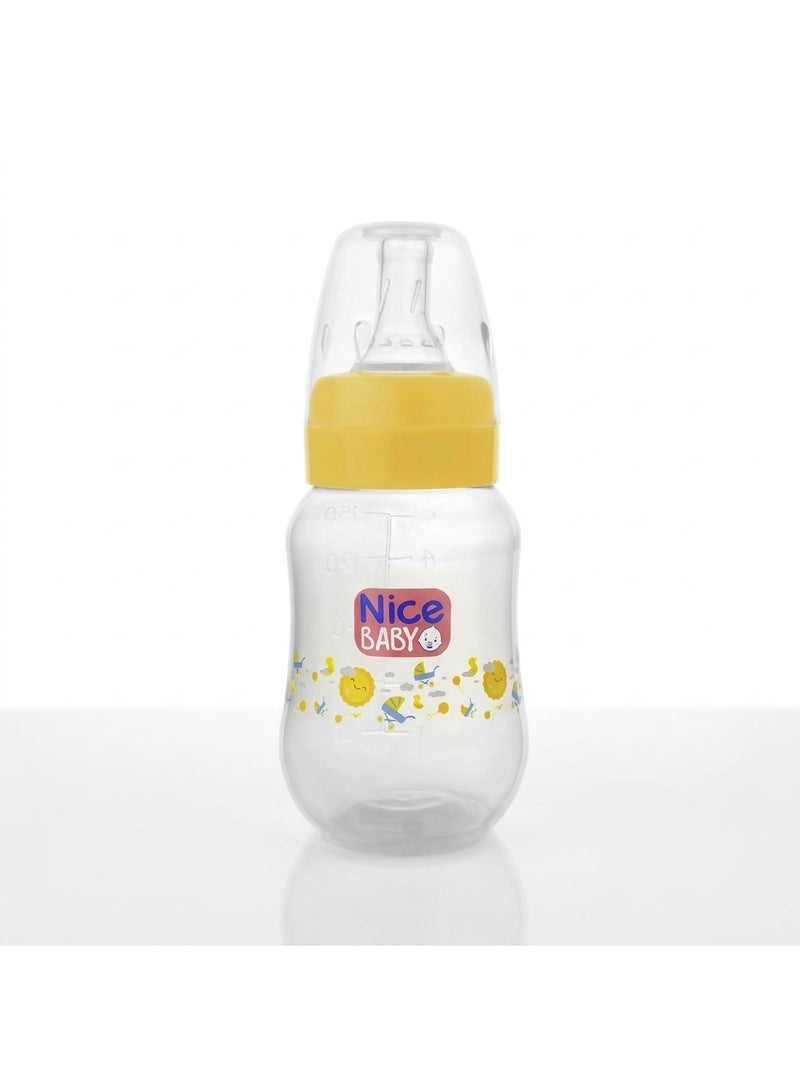 Nice Baby Handle-Free Baby Feeding Bottle – yellow, 150ml - Image 1