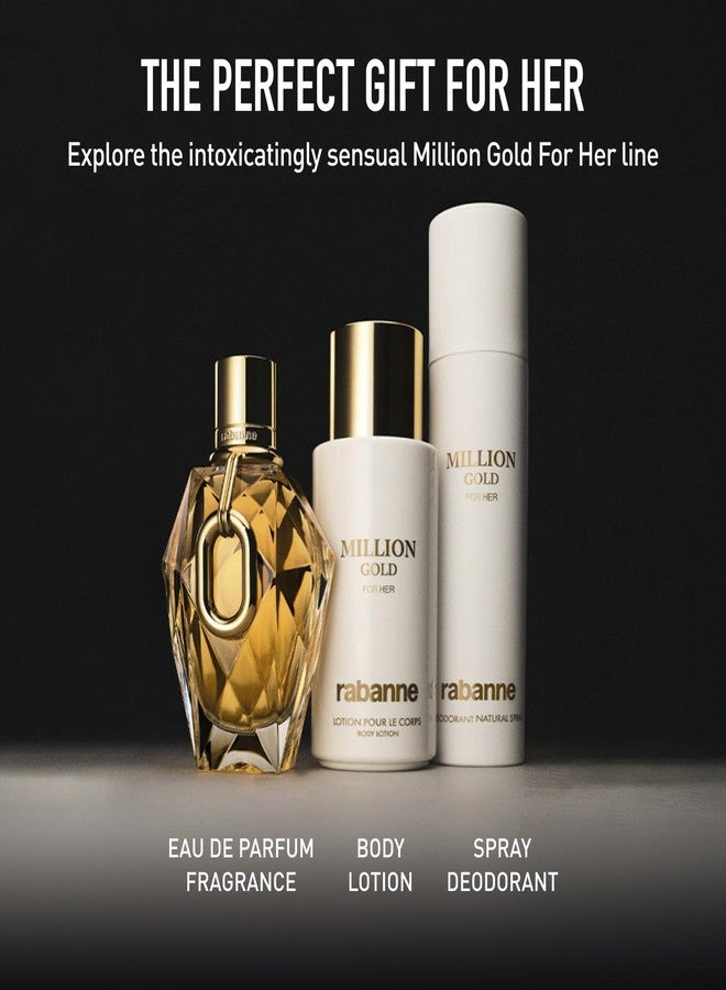 Rabanne Million Gold For Her Body Lotion for Women - Luxury Moisturizing Scented Lotion with Sparkling Rose, White Flowers & Salty Mineral Musk, Long-Lasting Hydration for Dry Skin, 6.8 oz - Image 5