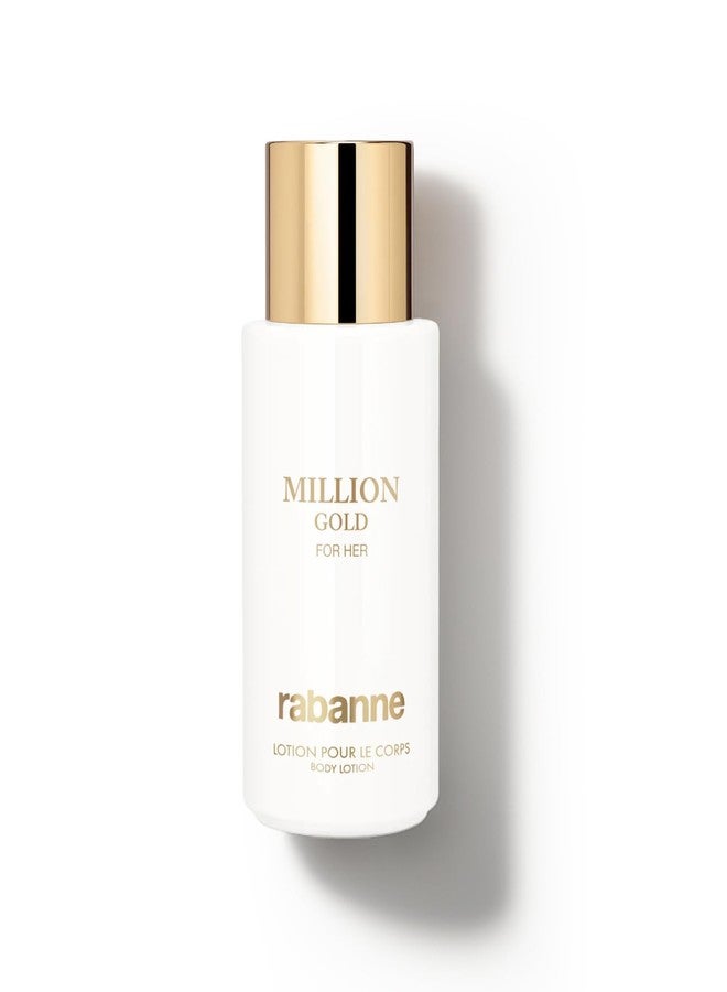 Rabanne Million Gold For Her Body Lotion for Women - Luxury Moisturizing Scented Lotion with Sparkling Rose, White Flowers & Salty Mineral Musk, Long-Lasting Hydration for Dry Skin, 6.8 oz - Image 1
