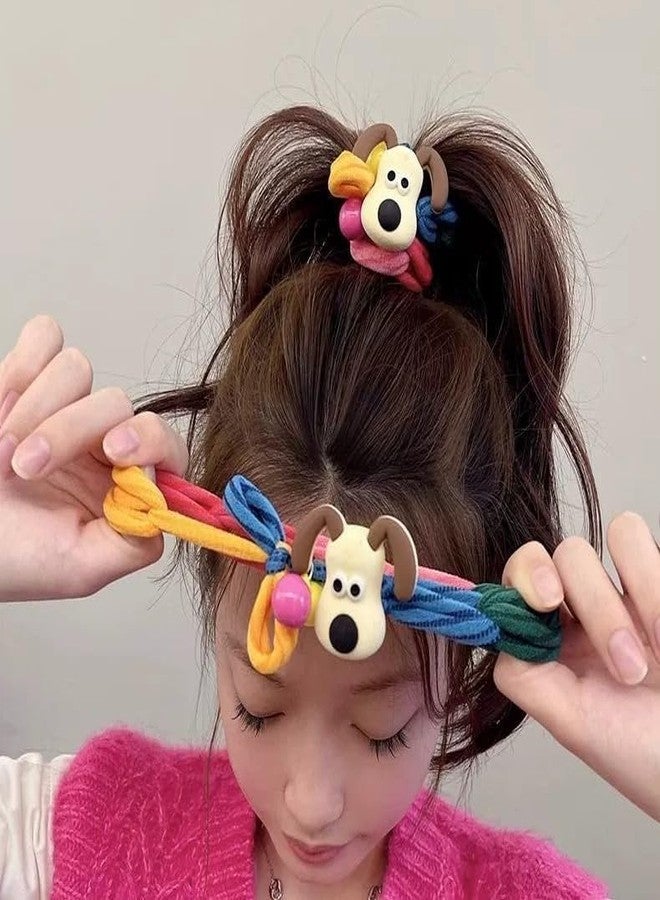 FICTIOUS Cartoon Elastic Hair Scrunchies - Soft & Stretchable Ponytail Holders, Baby Hair Clips, Toddler Snap Clips & Fun Hair Accessories for Girls & Kids (MULTICOLOR, 1PCS) - Image 5