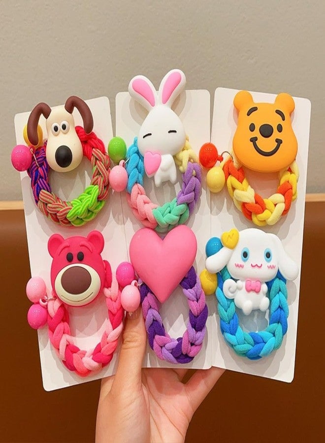 FICTIOUS Cartoon Elastic Hair Scrunchies - Soft & Stretchable Ponytail Holders, Baby Hair Clips, Toddler Snap Clips & Fun Hair Accessories for Girls & Kids (MULTICOLOR, 1PCS) - Image 2