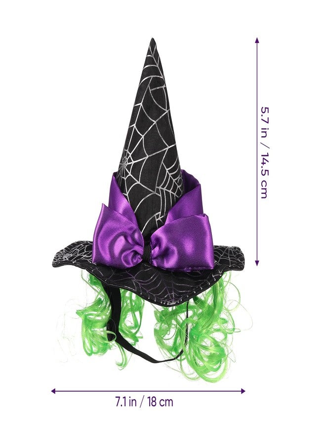 أموسفون قبعات ساحرات الهالوين للحيوانات الأليفة من آموسفن، قبعات مضحكة للكلاب والقطط، قبعات تنكرية للحفلات. - Image 2
