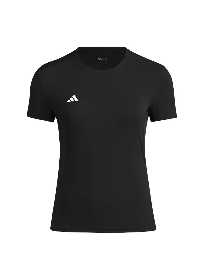 اديداس Adidas Adizero E Tee Black Running T-Shirts For Women 2Xs