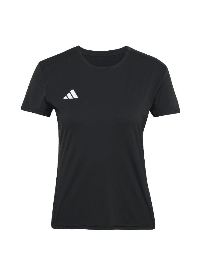 Adidas Adidas Adizero E Tee Black Running T-Shirts For Women 2Xs  - Image 1