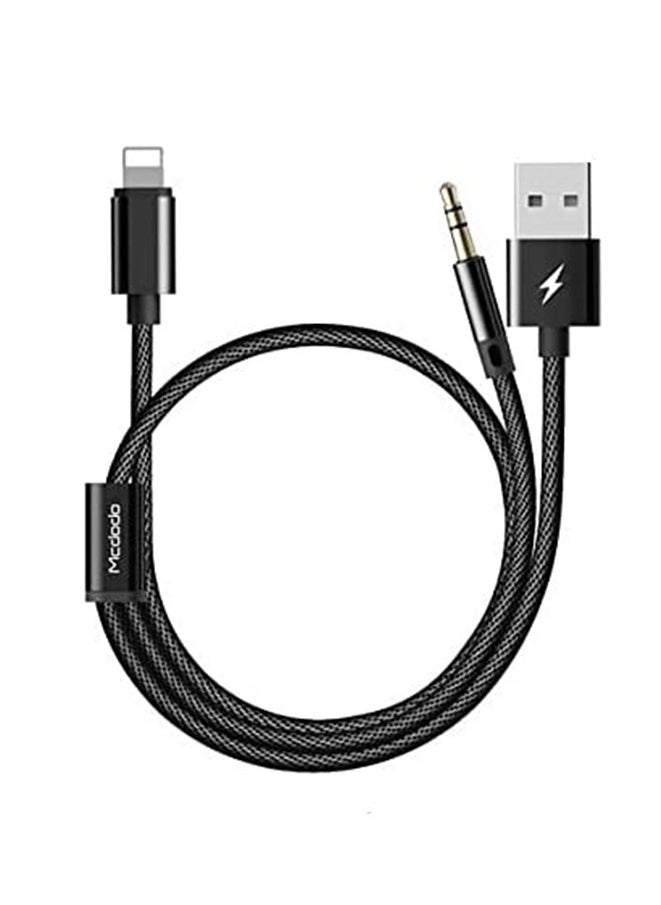Yesido - Yesido Aux Adapter Lightning To 3500MM Charging  Listening YAU18 Length 1200MM  Output 2400A Process High Transmission Anti Winding - Image 1