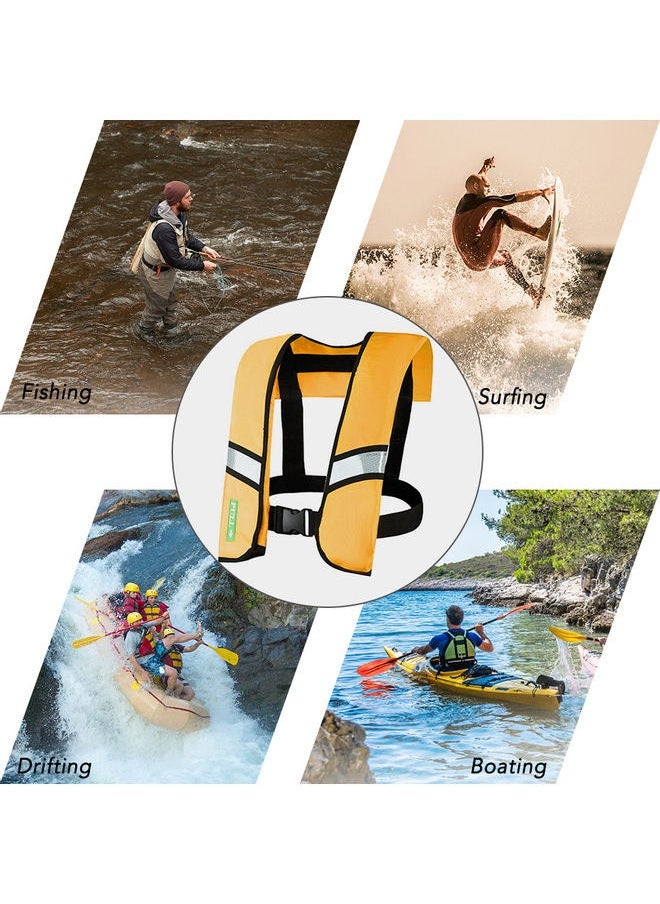 NIBEMINENT Adult Inflatable Life Jacket With Reflector 35 x 5 32cm  - Image 3