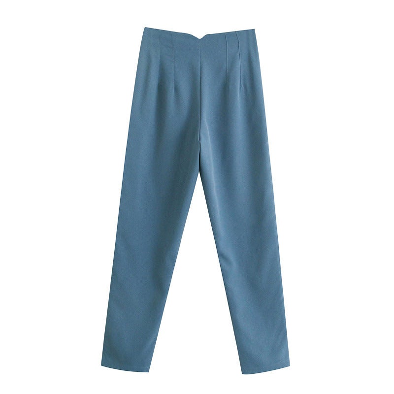 Foreign Trade 2022 European and American Autumn New Fashion Pendant High Waist Straight Harem Casual Suit Pants Women's 7901432 - Image 5