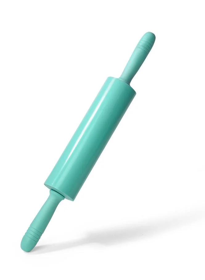 Fissman  Rolling Pin 39.5x5.5cm Silicone Aquamarine Kitchen Baking Pin for Rolling and Baking - Great for Making Dough, Bread and Pizza  | Best Price UAE