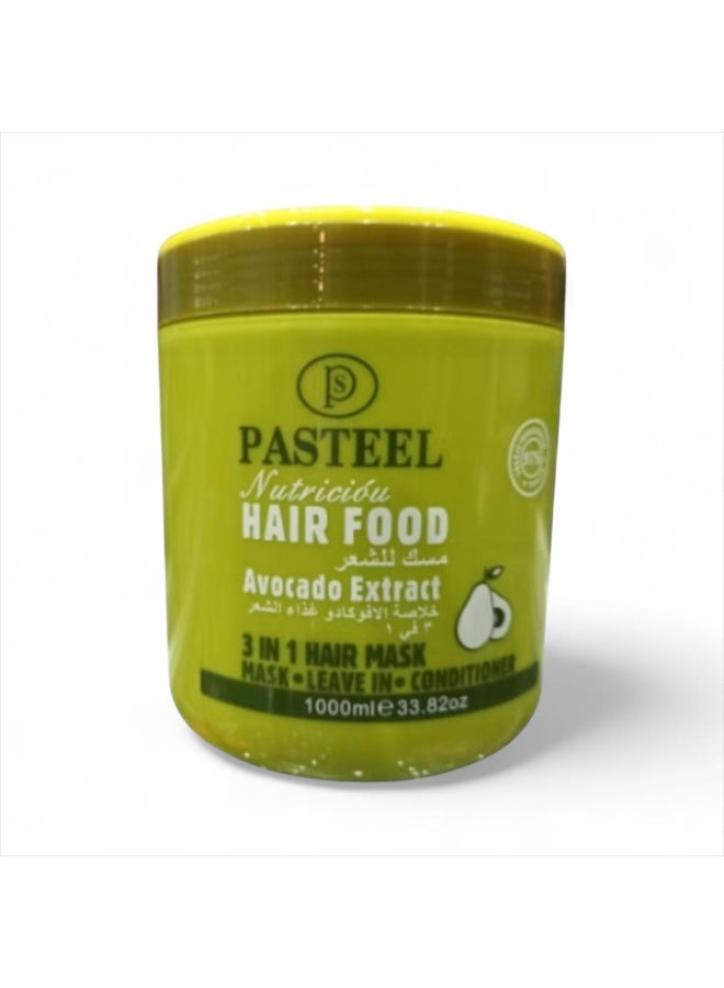 PASTEEL Avocado Hair Mask 3 in 1 Hair Food 1000ml