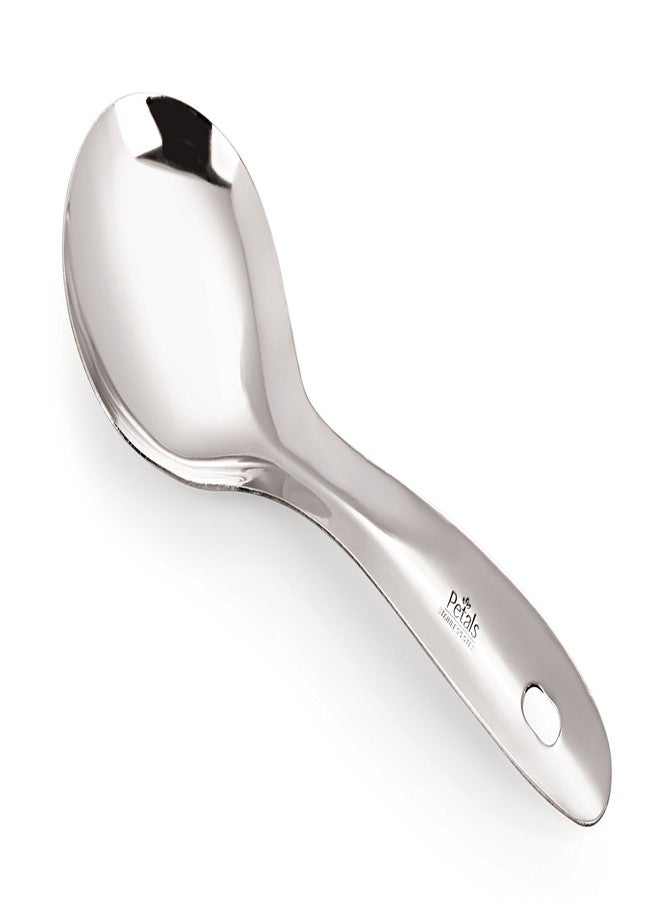 Petals Stainless Steel Laddle Set with Rice and Salad Servers, 7-Pieces - Image 5