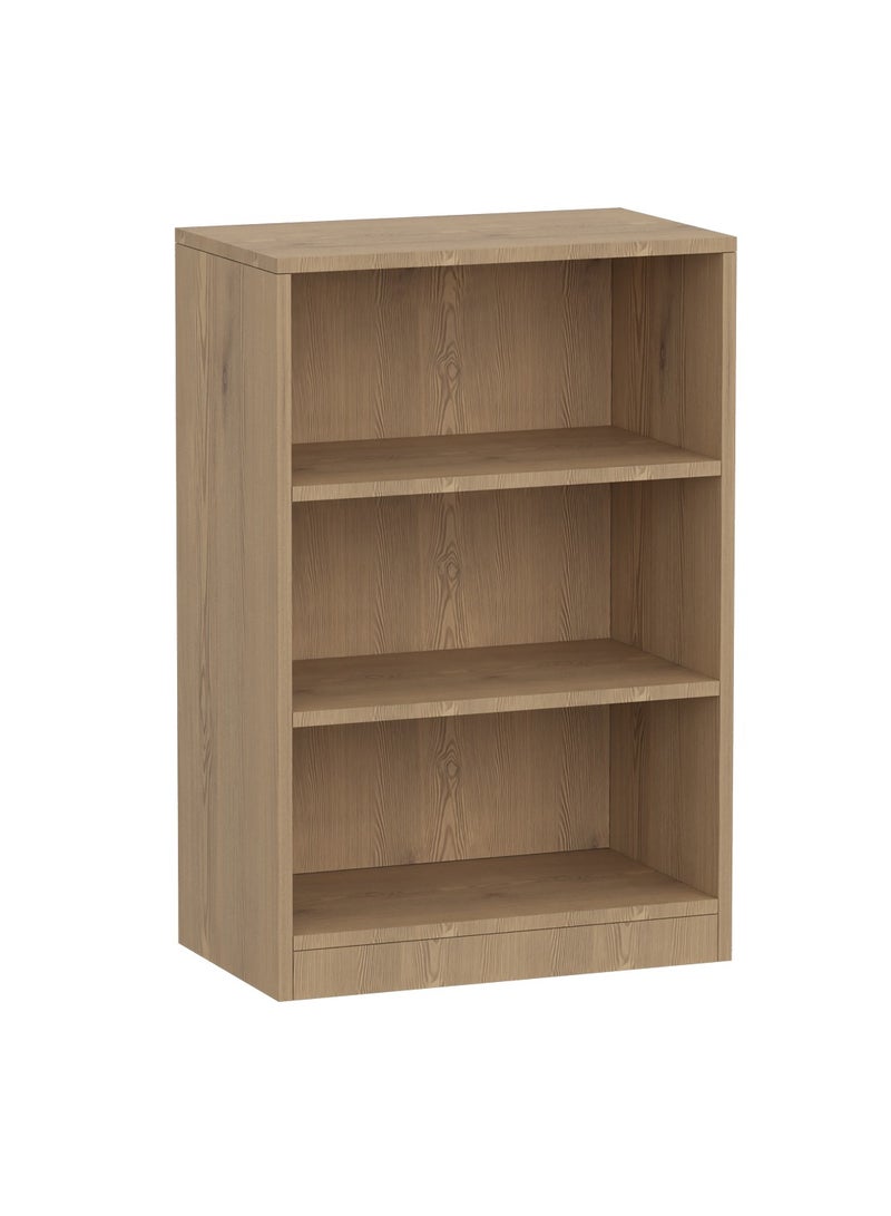 Mahmayi Mahmayi Wooden Storage Display Shelves 3-Tier Freestanding, Top Shelf for Decoration Ideal for Storing and Displaying your possessions - Light Imperia - Image 1