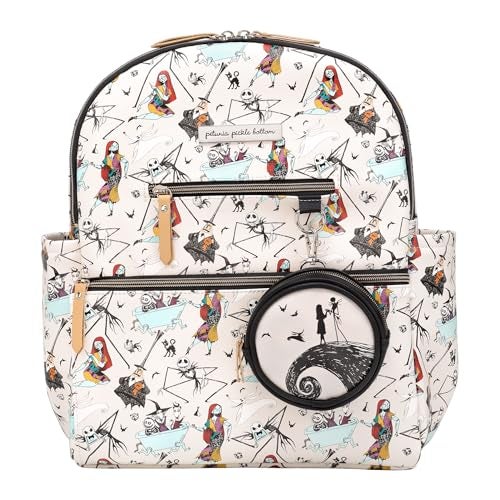 Petunia Pickle Bottom Ace Backpack MultiFunction Diaper Bag with Insulated Pockets and Changing Pad Wide Ziptop for Easy Access to Contents Halloween Town - Image 1