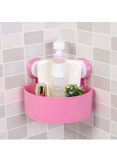 N M Z N M Z ABS Plastic Strong Suction Cup Fiber and PVC Triangle Bathroom, Kitchen Corner Wall Hanging Storage Organizer 19 X 18 X 8 cm, Multicolour  - Image 2