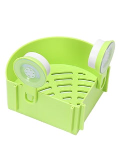 N M Z N M Z ABS Plastic Strong Suction Cup Fiber and PVC Triangle Bathroom, Kitchen Corner Wall Hanging Storage Organizer 19 X 18 X 8 cm, Multicolour  - Image 3