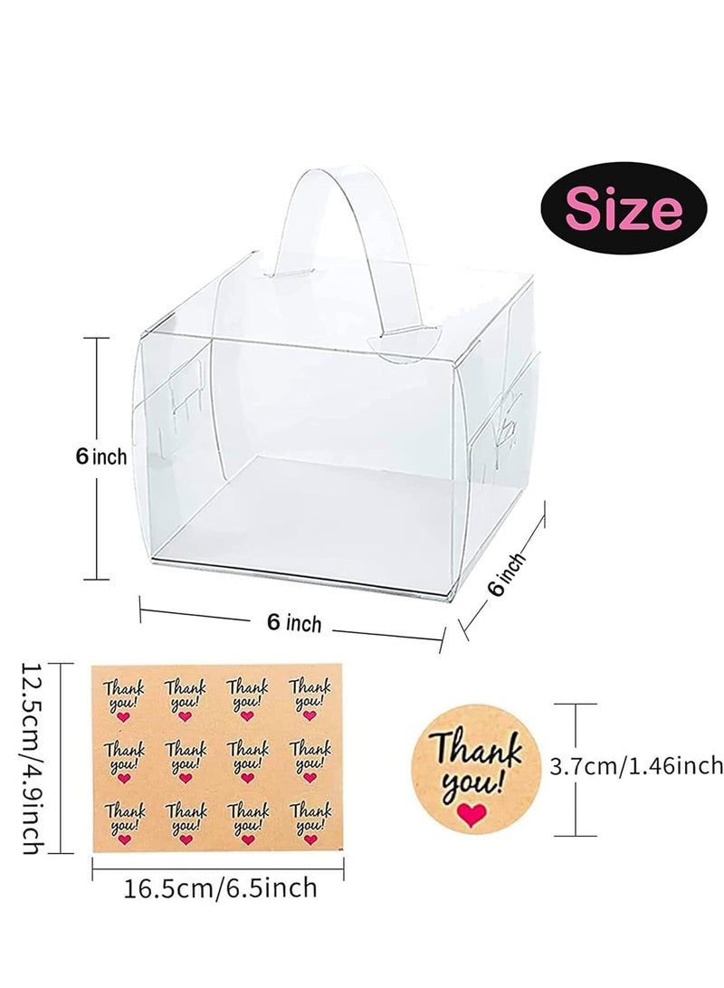 Barakah 20pcs Clear Cake Boxes Bakery for Chocolate Donut Gifts Wedding Graduation-Small Boxe Birthday Party Teacher bake sales holiday treats - Image 5