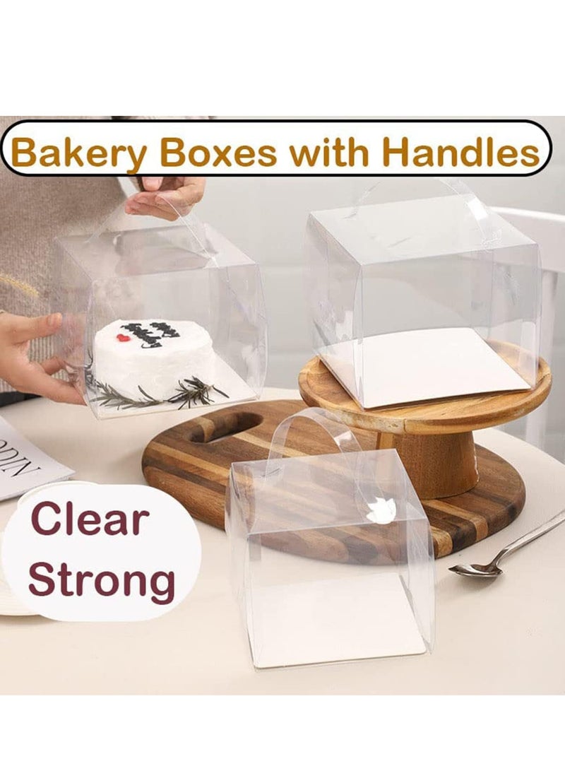 Barakah 20pcs Clear Cake Boxes Bakery for Chocolate Donut Gifts Wedding Graduation-Small Boxe Birthday Party Teacher bake sales holiday treats - Image 4