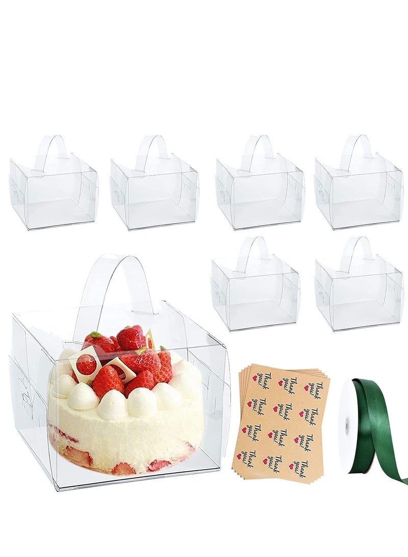 Barakah 20pcs Clear Cake Boxes Bakery for Chocolate Donut Gifts Wedding Graduation-Small Boxe Birthday Party Teacher bake sales holiday treats - Image 1