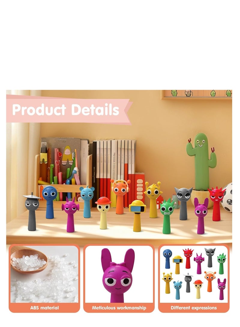 Y&D 12 Piece Sprunki  Figures The Sprunki  Action Figure Toys For Fans Sprunki Series Figures Model Birthday Cake Toppers - Image 2