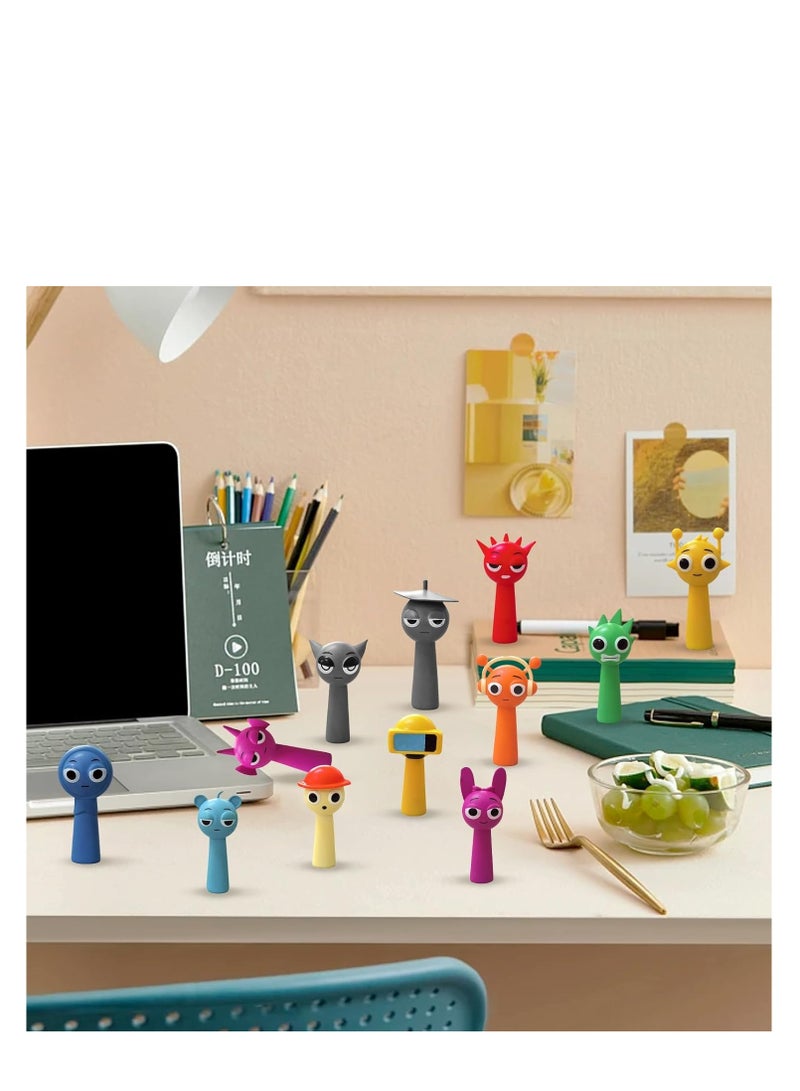 Y&D 12 Piece Sprunki  Figures The Sprunki  Action Figure Toys For Fans Sprunki Series Figures Model Birthday Cake Toppers - Image 3