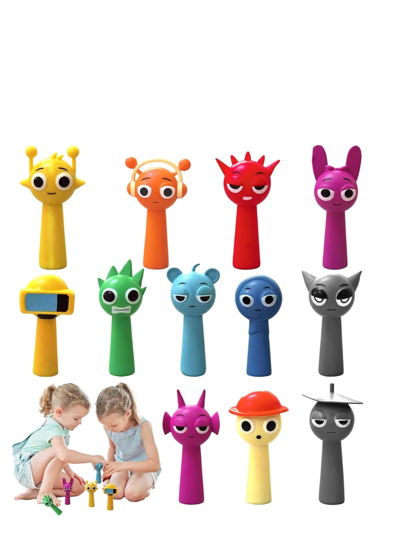 Y&D 12 Piece Sprunki  Figures The Sprunki  Action Figure Toys For Fans Sprunki Series Figures Model Birthday Cake Toppers - Image 4