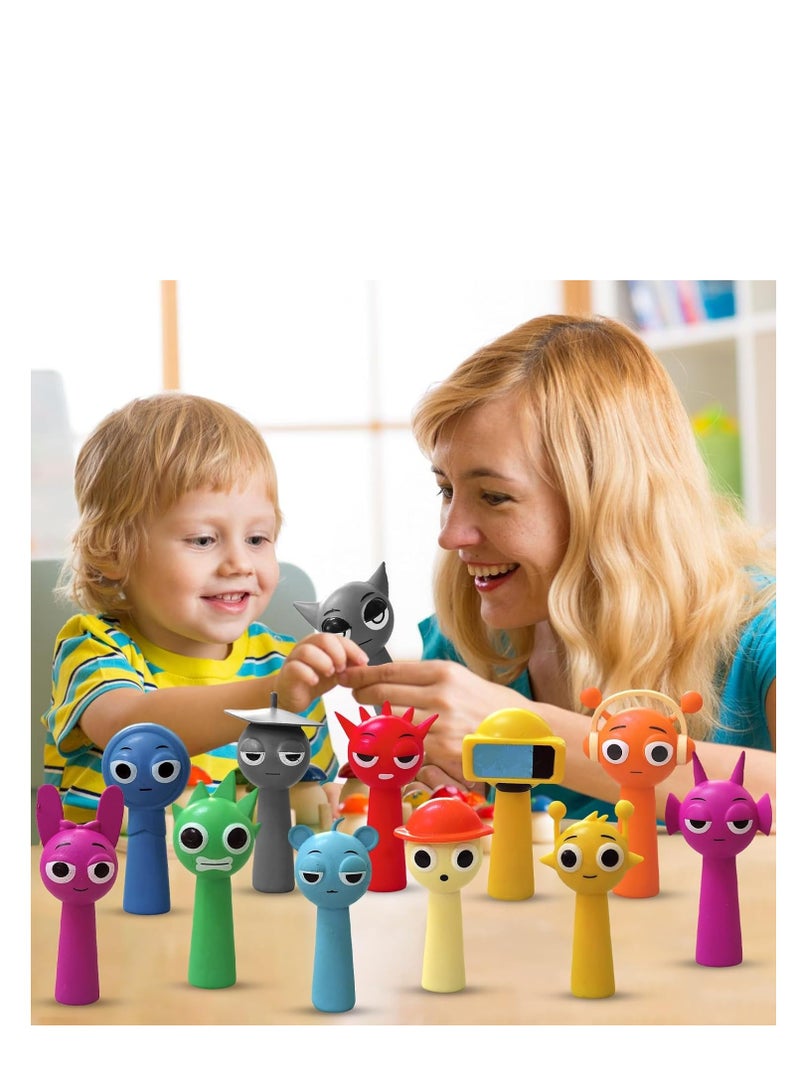 Y&D 12 Piece Sprunki  Figures The Sprunki  Action Figure Toys For Fans Sprunki Series Figures Model Birthday Cake Toppers - Image 5