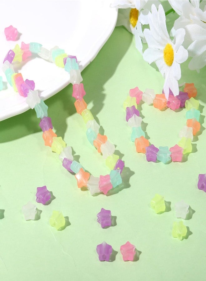 YQQYG 200 PCS Glow in The Dark Star Beads, Multicolor Star Beads for Bracelets, Cute Charms Glow in The Dark Stars for DIY Bracelets Necklaces Accessories - Image 4