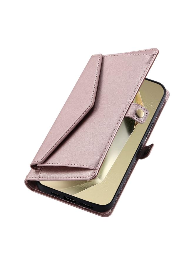 S-TOP Case For Samsung Galaxy S25+ 5G Wallet Multi-card Slot Leather Phone Case with Lanyard - Image 3